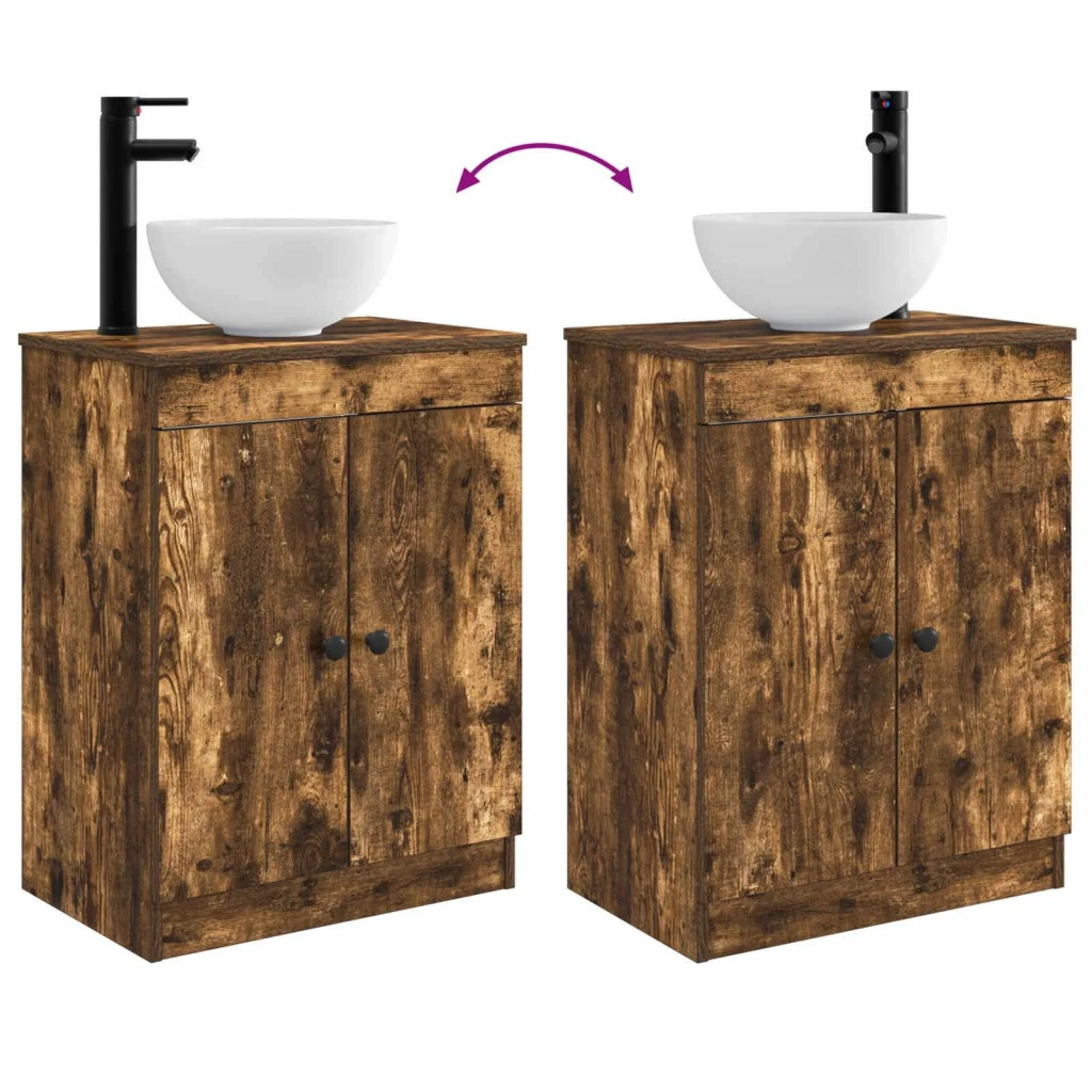 Mobile da bagno con lavabo Rovere Fumo 54 x 35 x 83 cm