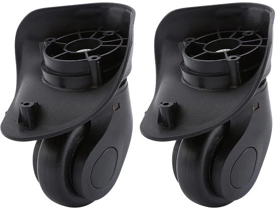 Ruote universali per bagagli - Materiale PVC duraturo - Nero - Ideale per tascabagagli e DIY - Formato compatto