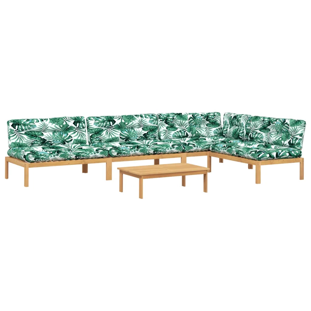 Set Divano Pallet Giardino 5pz con Cuscini Massello Acacia 3209342