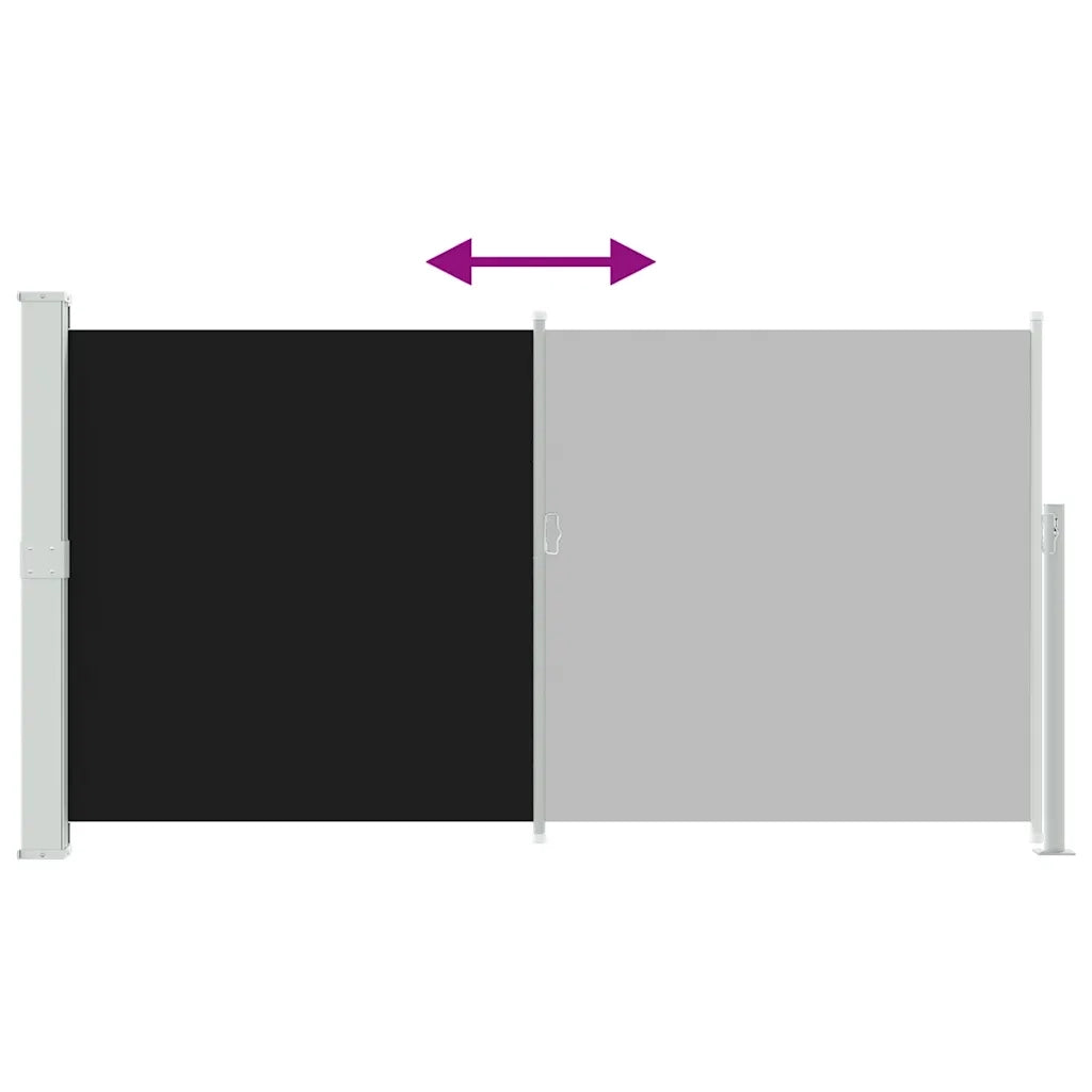 Tenda Laterale Retrattile per Patio 170x300 cm Nera cod mxl 6664