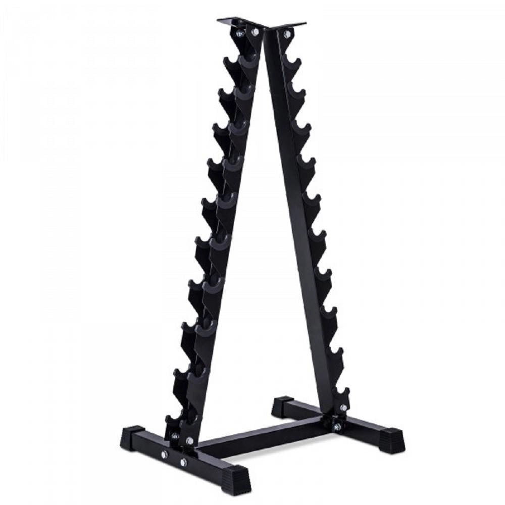 Trade Shop - Rastrelliera Supporto Per Manubrio Nero Contiene Fino A 20 Manubri Da Training -