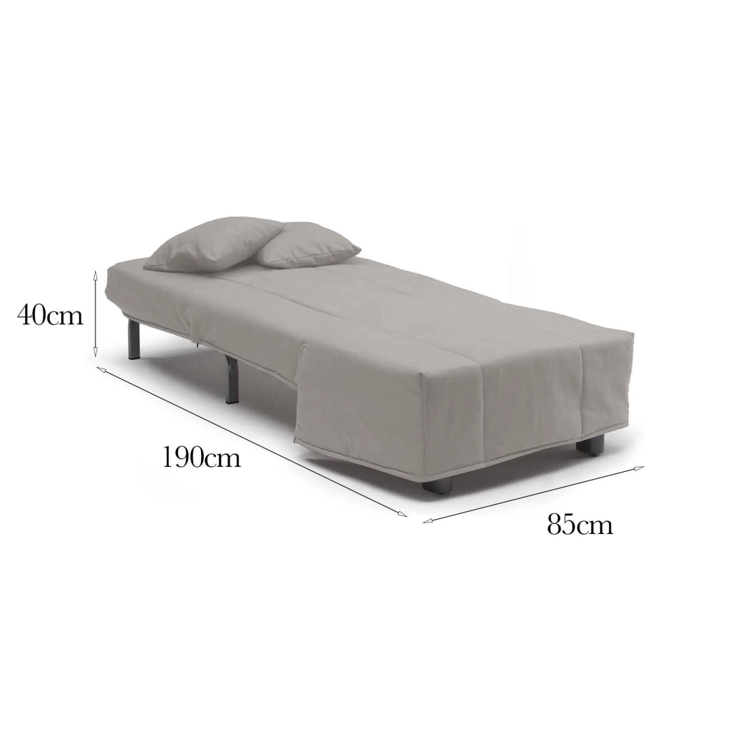 Poltroncina Andreou, Poltrona Sfoderabile Made in Italy, 85x90x85h cm Grigio