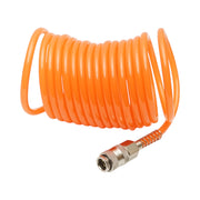 Tubo flessibile a spirale per aria compressa, 5 m, Ø 5 mm, attacco rapido 1/4