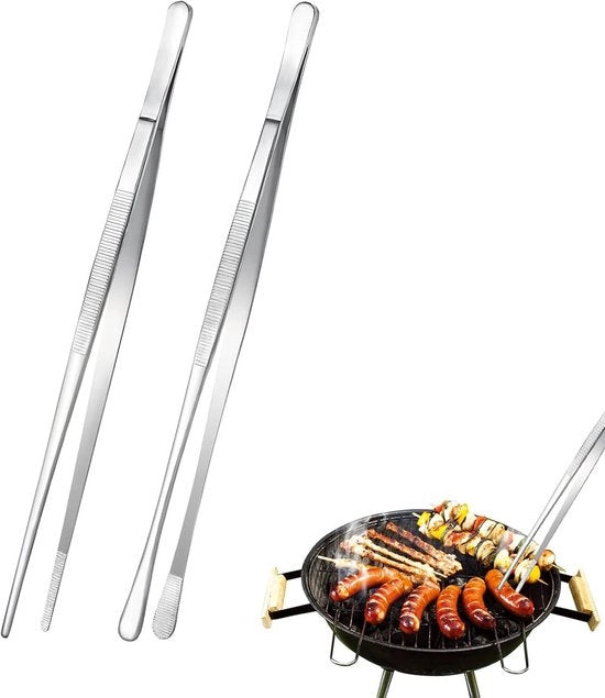 Pincetta da cucina - Acciaio inossidabile - 2 pezzi - 25 cm