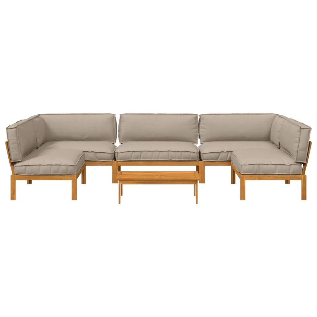 Set di divani con cuscino 6 pcs Talpa Legno di Acacia Massello 3418599