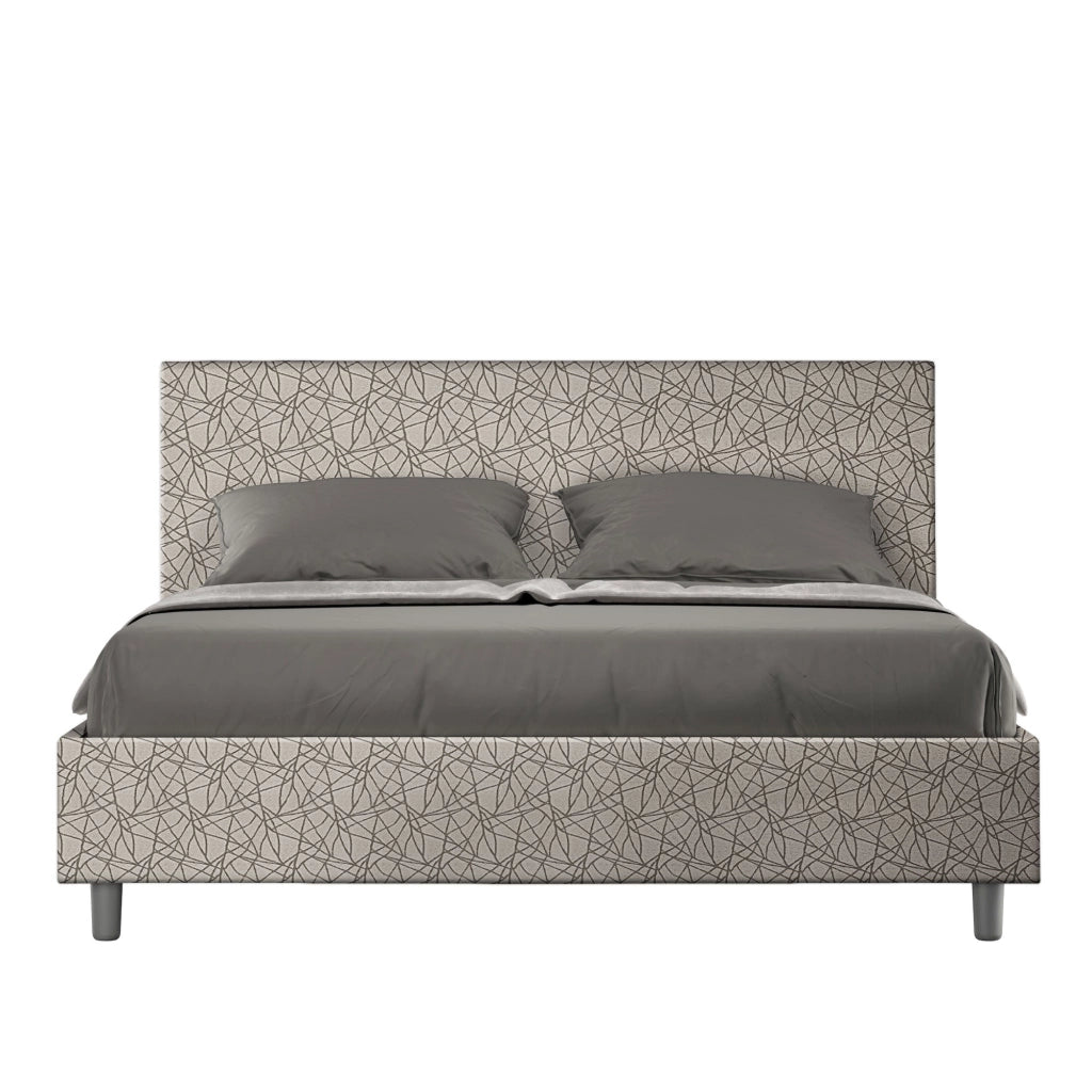 Letto Matrimoniale 160x210 cm con Rete Adele Era 02 Grigio