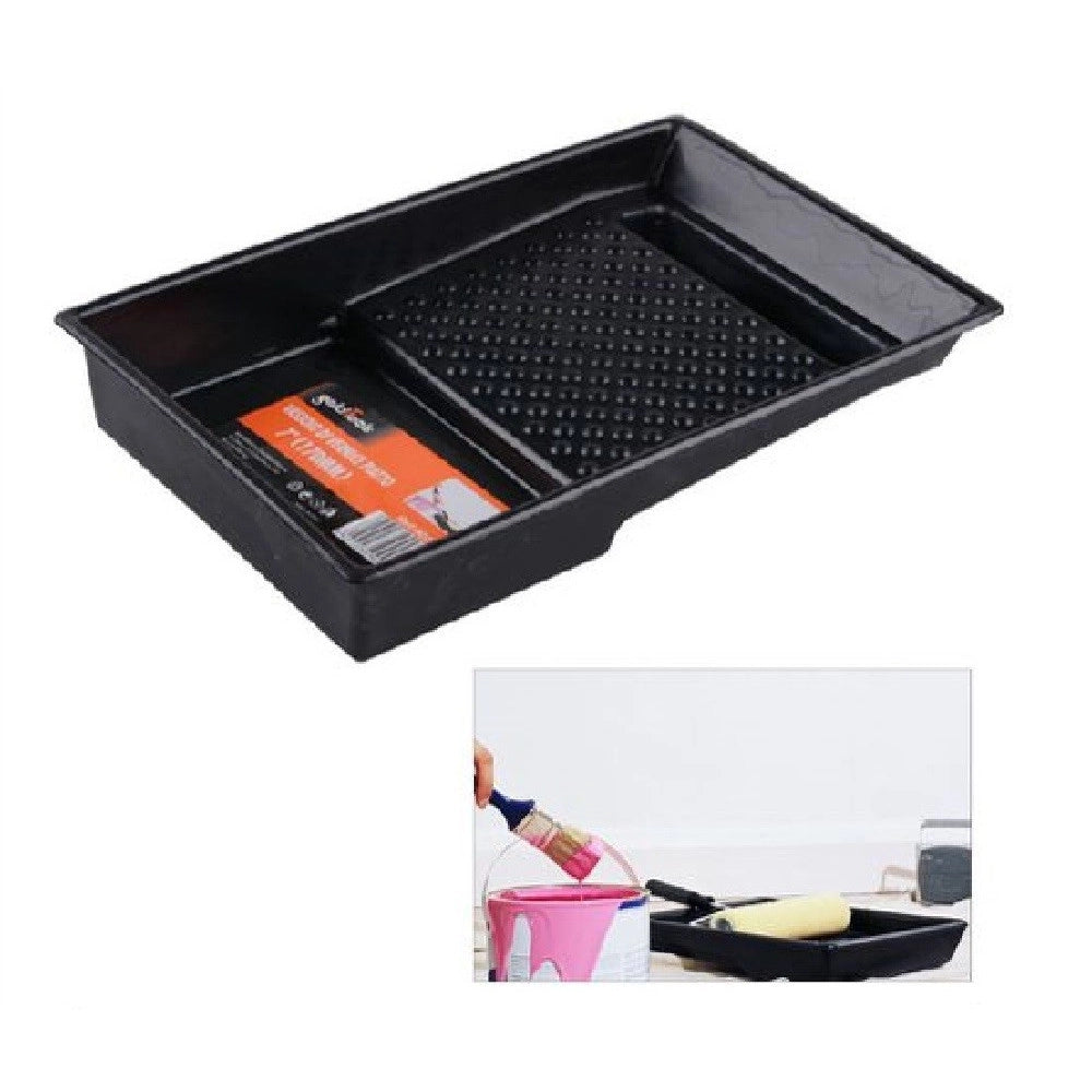 Trade Shop - Vassoio Per Rullo Dipingere Vaschetta Pittura Vernice Pitturare Nera 7" 90314 -