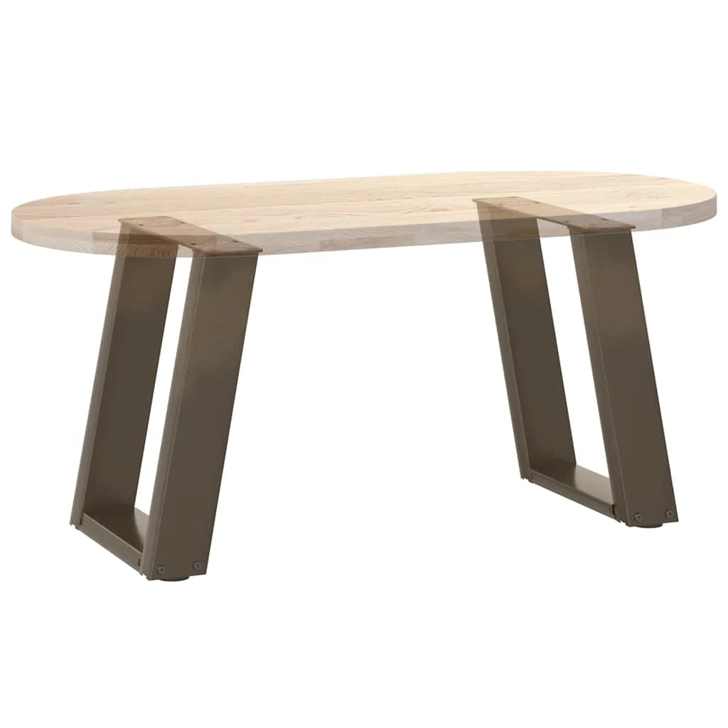 Set di 2 gambe per tavolino da caffè angolate a forma di U 28 x 42-43 cm design moderno acciaio naturale 02_0057043