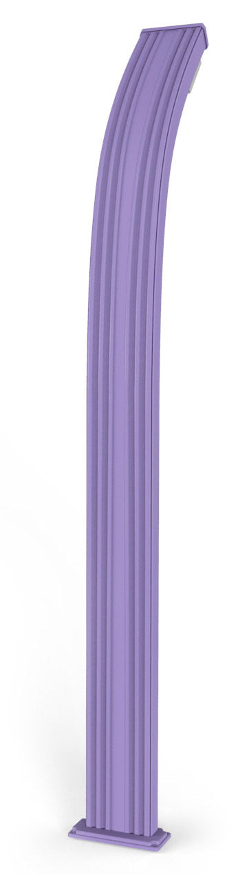 Doccia Solare da Esterno Giardino 30L Miscelatore e Lavapiedi Arkema Spring Fascia Inox Viola