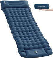 Sdraiabile materasso autoinfluenzante 10 cm blu scuro per campeggio con isolamento