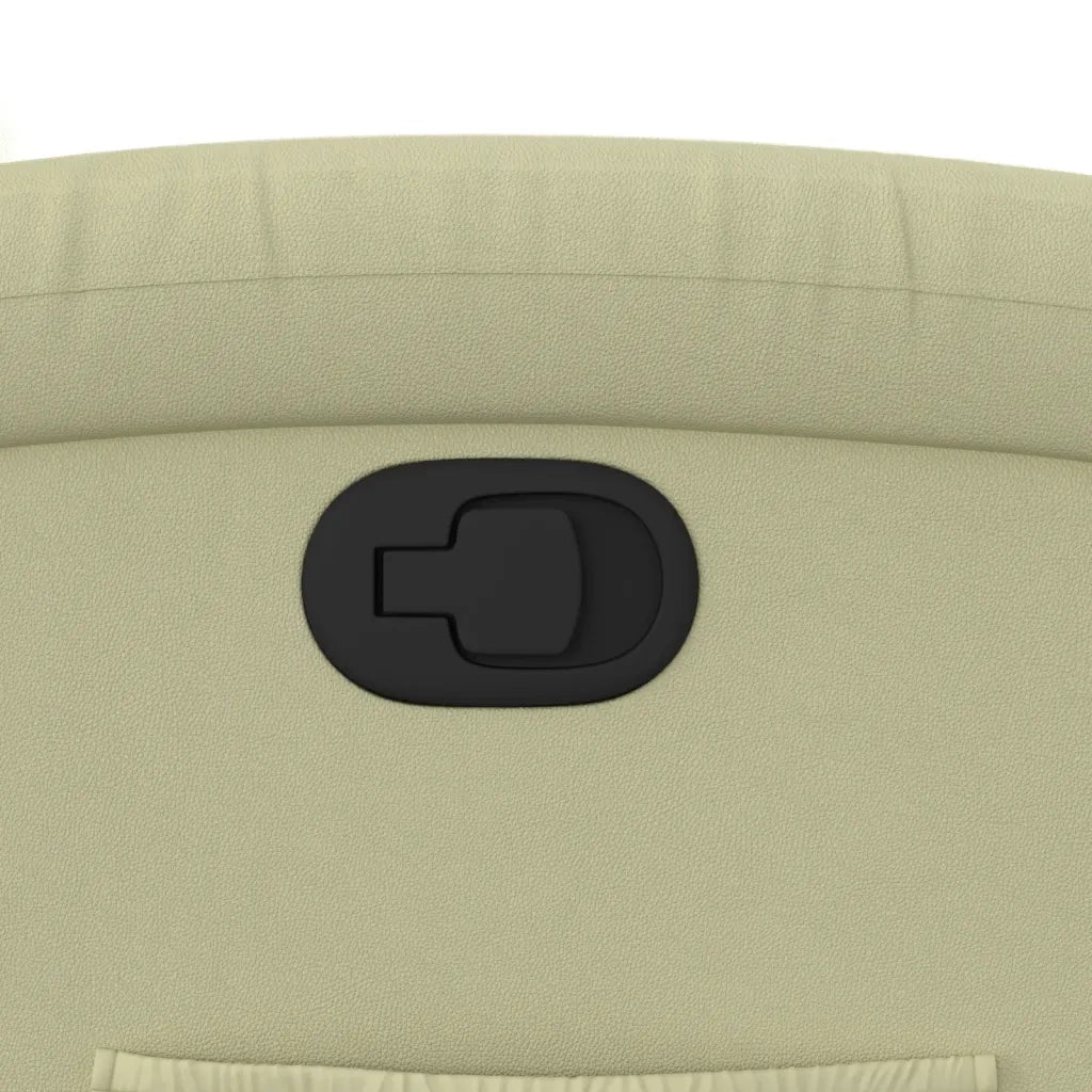 Divano Sedia-Poltrona reclinabile in Vera Pelle Crema 726713