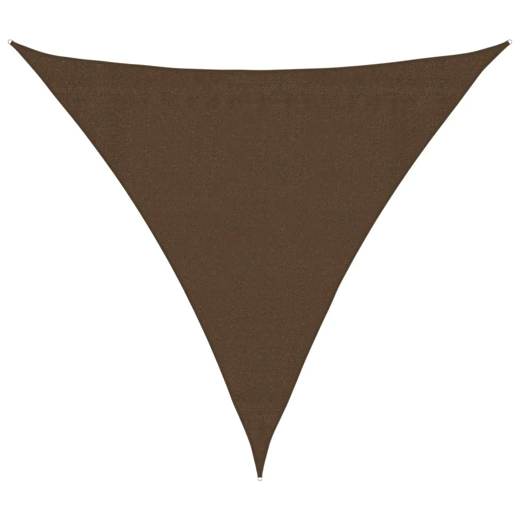 Vela Parasole-Telo Ombra-Vela Ombreggiante 160 g/m2 Marrone 3,6x3,6x3,6 m in HDPE