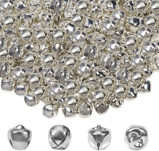 Bacchette 200 pezzi - Metallo argentato - 10 mm - Ornamenti - Decorazione di Natale - Creazione di gioielli - Bacchette decorative