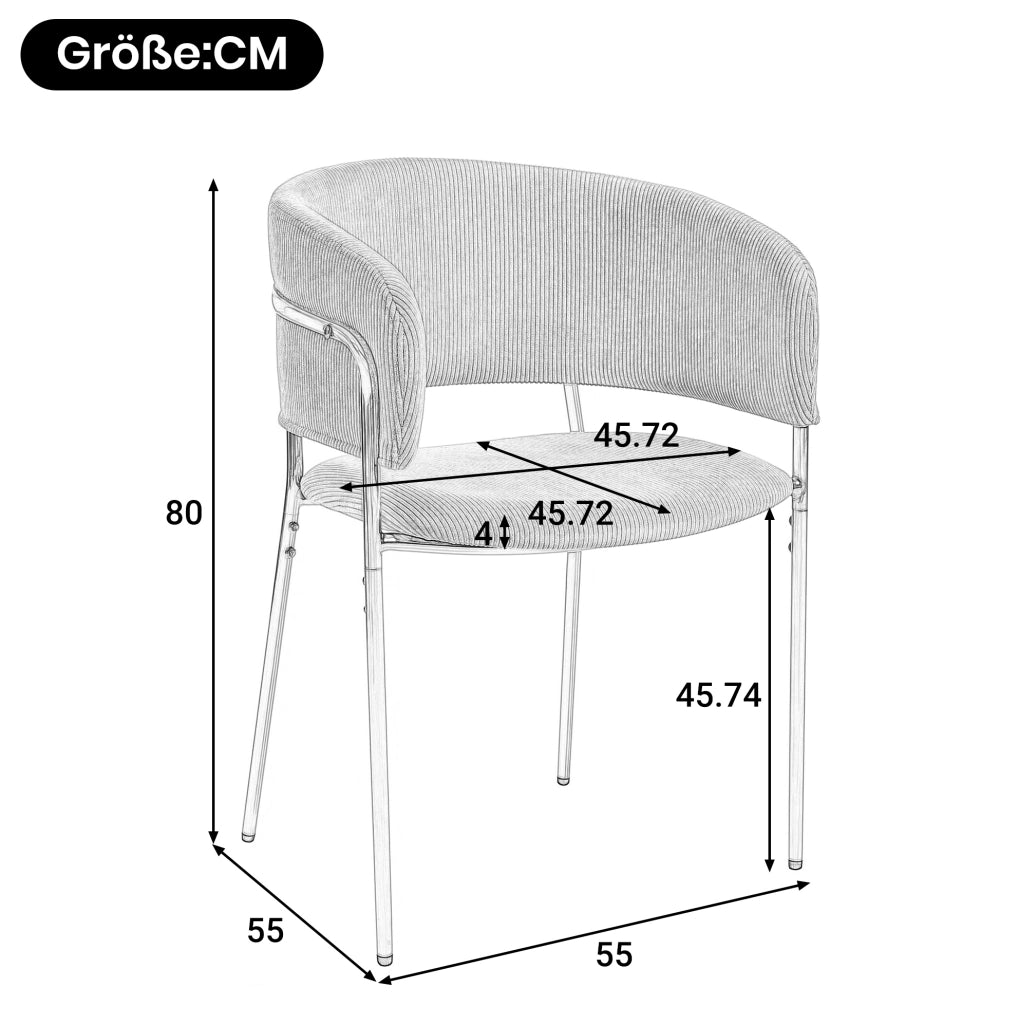 Sedia da pranzo in corda beige con gambe in ferro inclinate e piedini regolabili