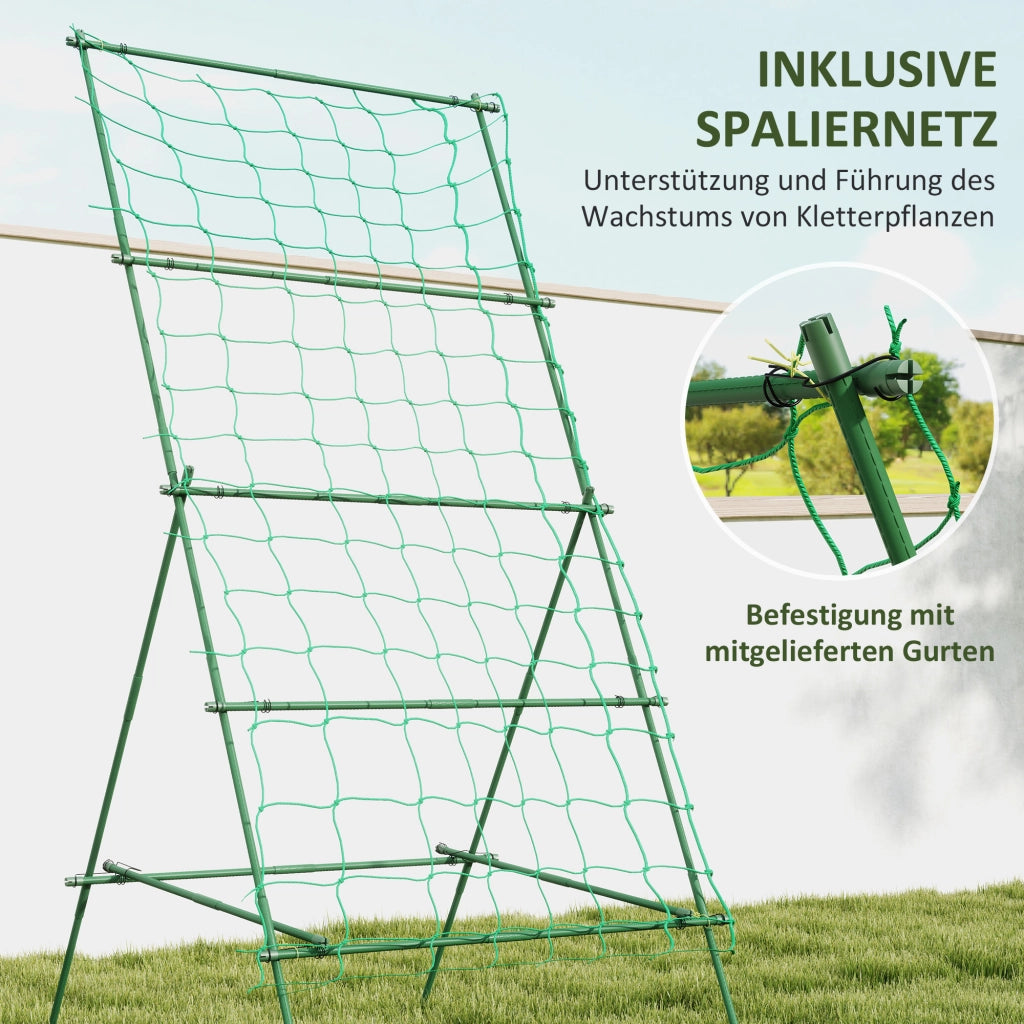 Griglia a forma di A per piante rampicanti in acciaio inox ¨C zephmum ¨C verde 101x133x227 cm