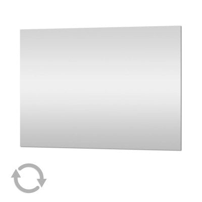 Specchio bagno 70x90 cm a filo lucido con installazione reversibile