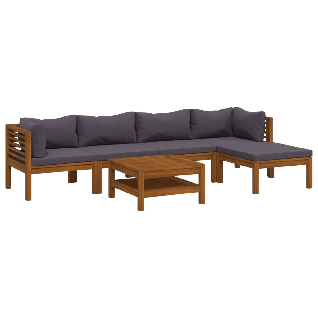 Set Divani da Giardino 7 pz con Cuscini in Massello di Acacia cod mxl 40791
