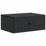 Mobiletto da notte a muro con cassetto Nero 49 x 34,5 x 20 cm