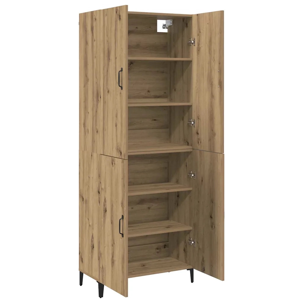 vidaXL Credenza 2 pcs rovere artigianale 69,5 x 34 x 180 cm