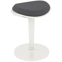 Sgabello Girevole Oscillante, Regolabile in Altezza, fino a 120 kg, 42.5x35.5x56.5-71.5 cm, Grigio
