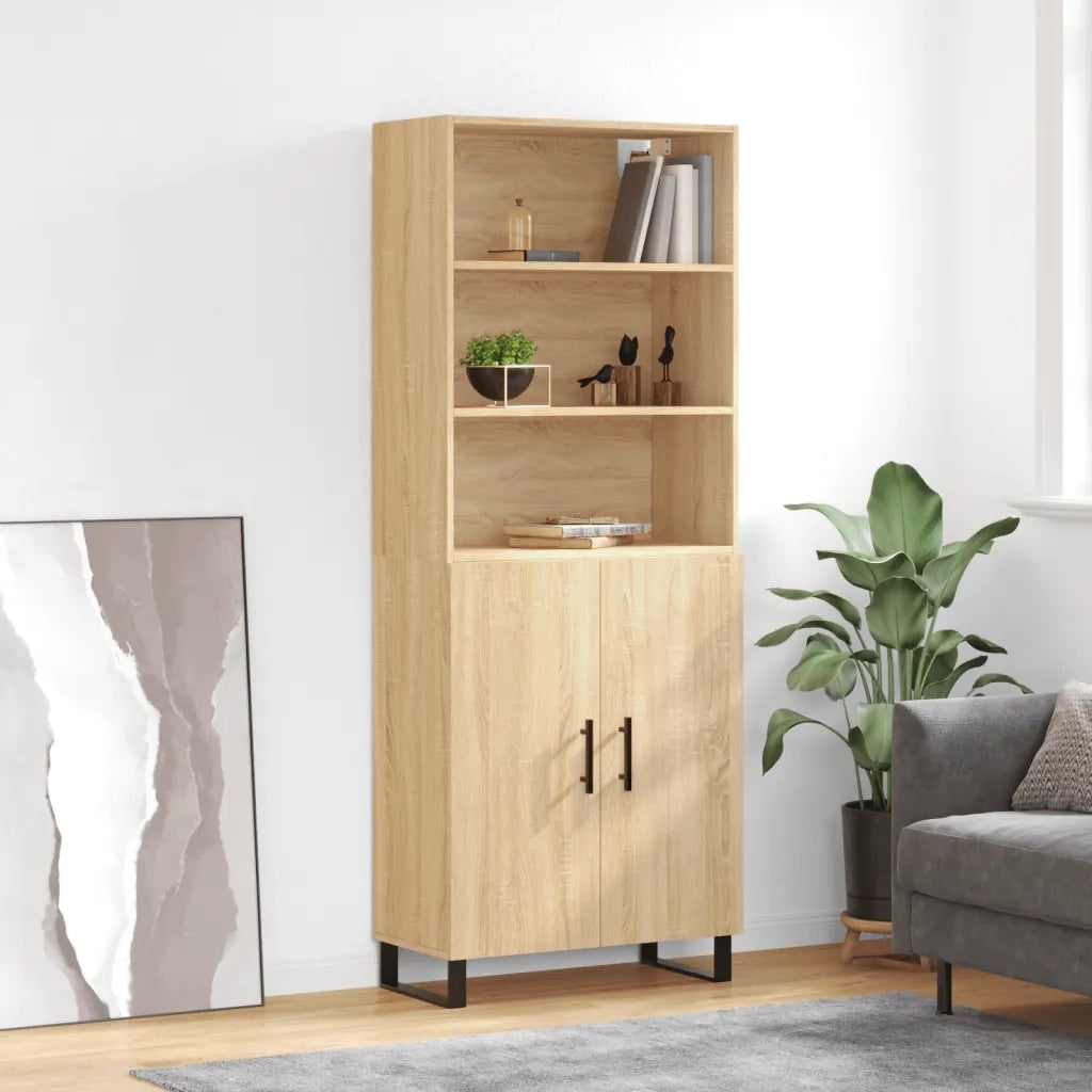 Credenza | Madia | Buffet da pranzo | Armadio da pranzo Rovere Sonoma 69,5x34x180 cm in Legno Multistrato