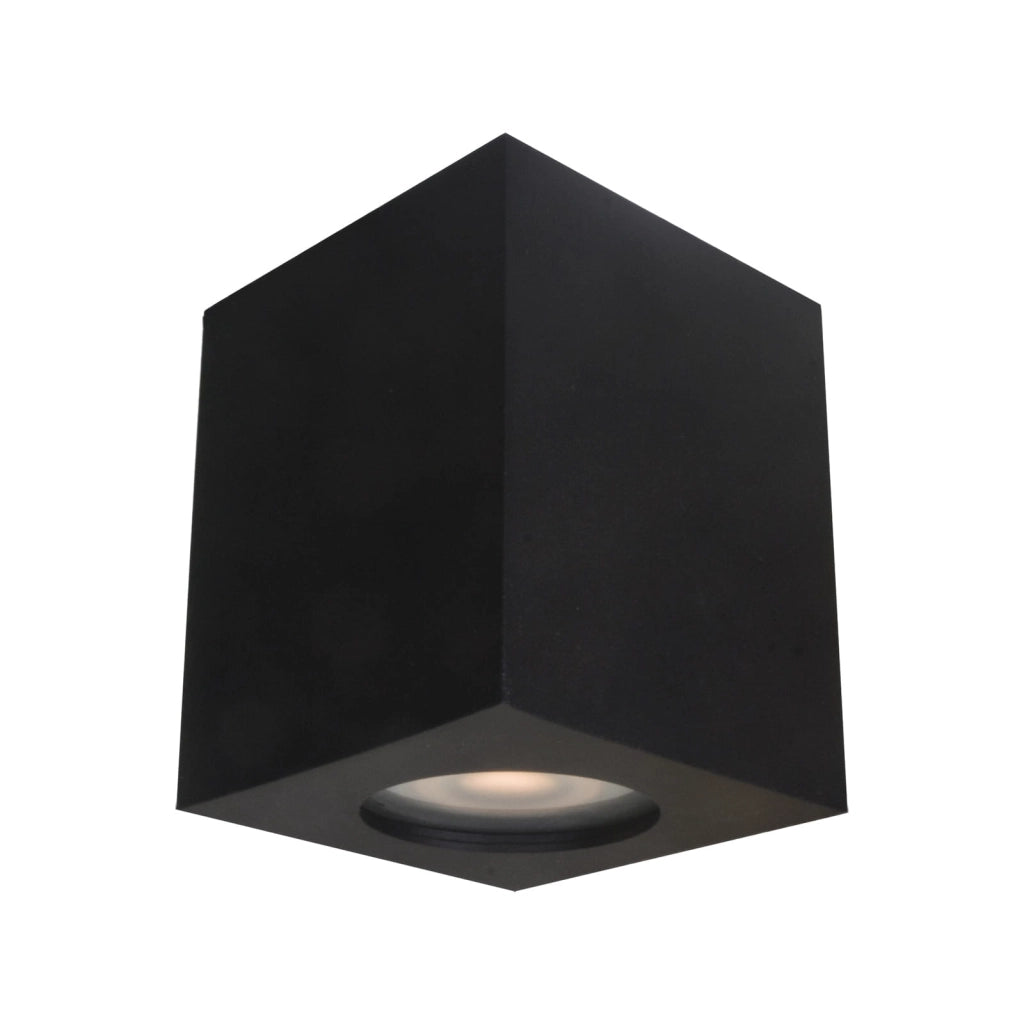 Faretto soffitto Italux Fabrycio GU10 nero IP44 quadrato