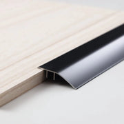 Connettore in Alluminio per Pavimento - Transizione senza Solchi - Nero Opaco - Adatto per Laminate e Gres - Spessore compreso tra 5-12mm - Design Elegante