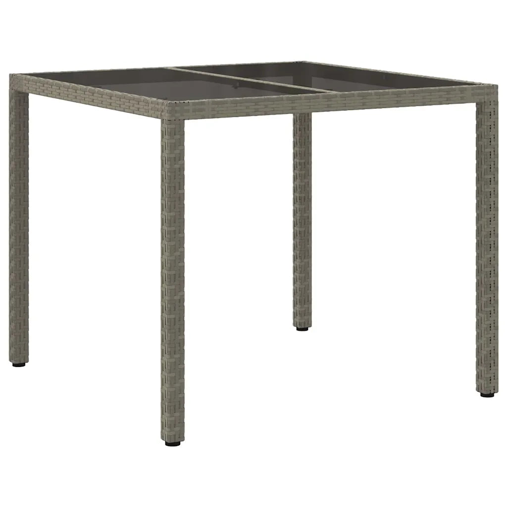 Tavolo da Giardino Grigio 90 x 90 x 75 cm polyrattan 362534