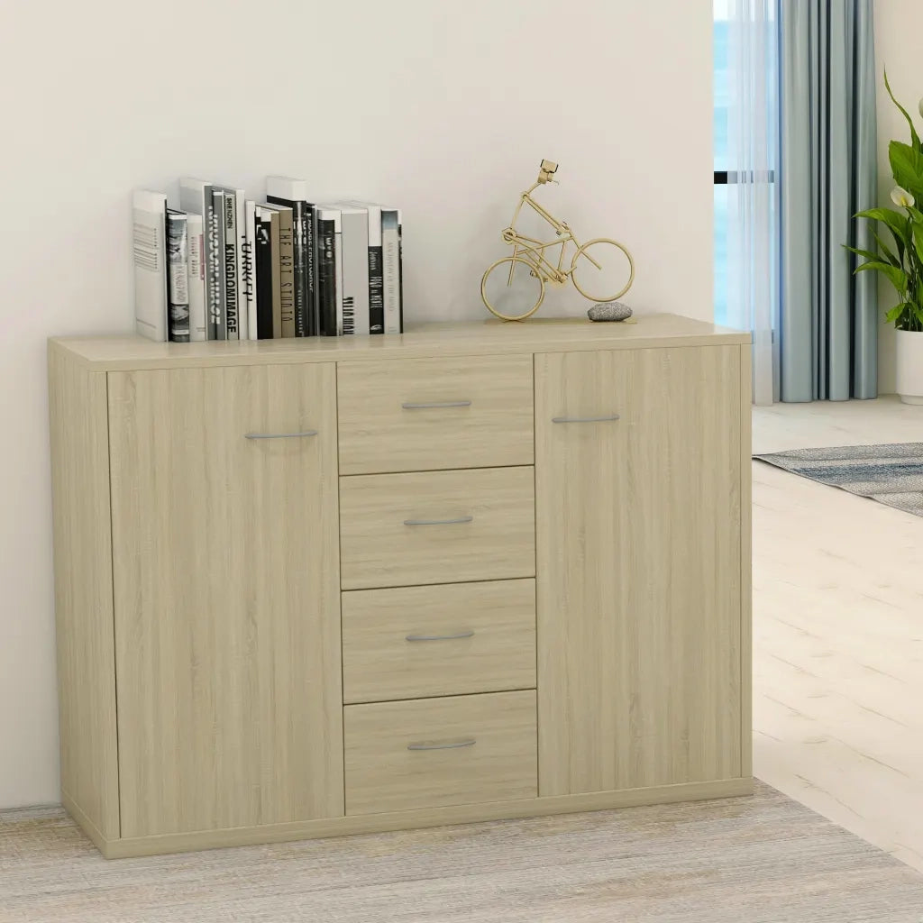 Credenza Rovere Sonoma 88x30x65 cm in Legno Multistrato 800687