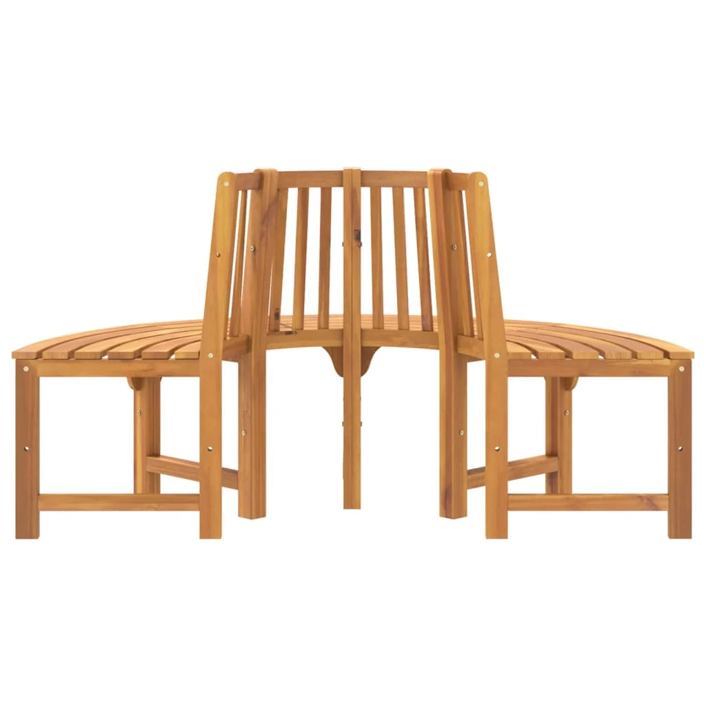 Panca da giardino mobili da giardino per esterni terrazza semicircolare torre ad albero diametro 160 cm in legno massello di eucalipto 02_0011820