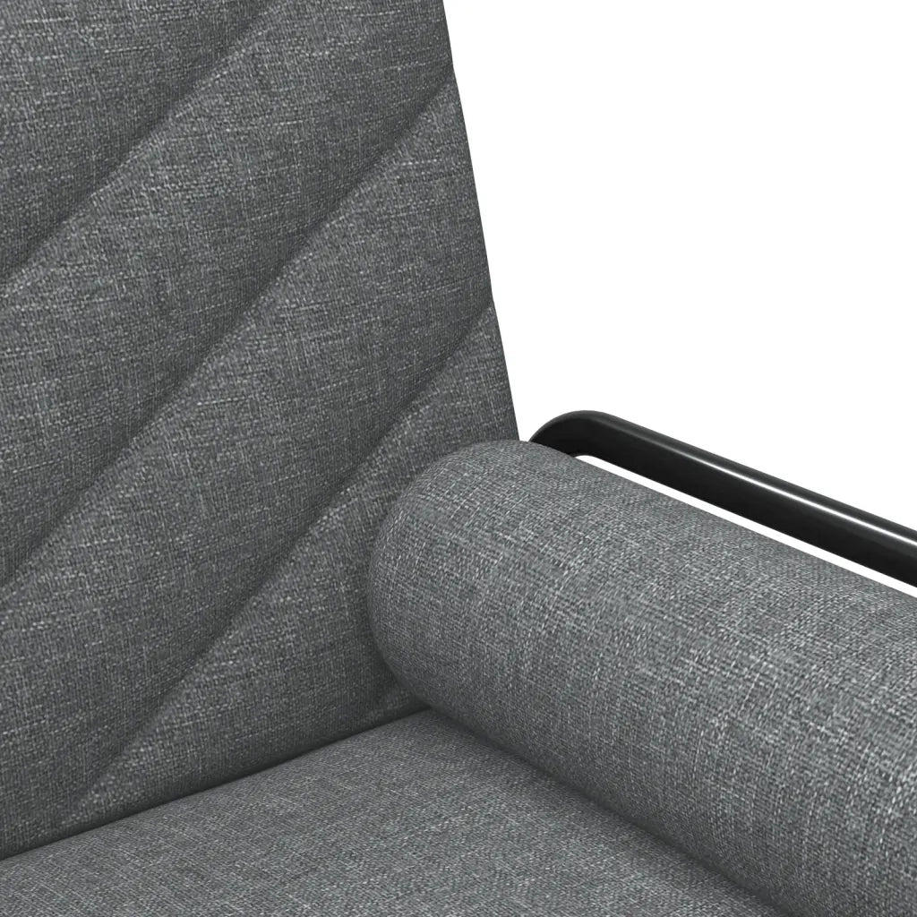 Divano Letto con Braccioli Grigio Scuro in Tessuto 351932