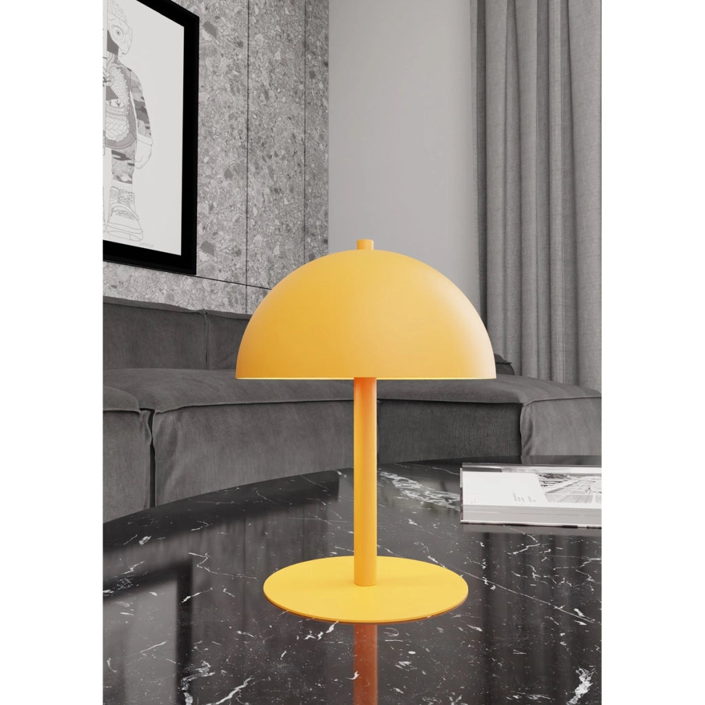 Lampada da tavolo Mogu in acciaio arancione