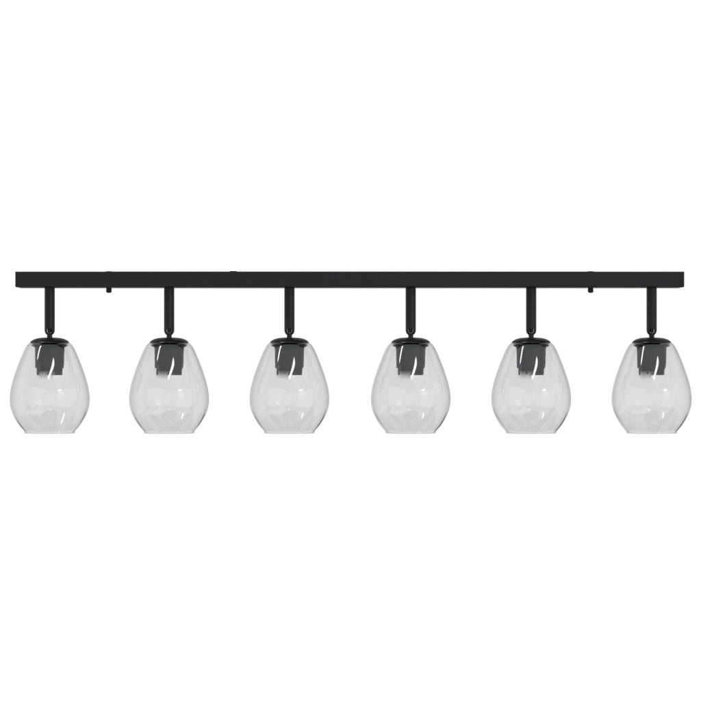 Lampade a soffitto con paralume in vetro regolabile in antracite E27