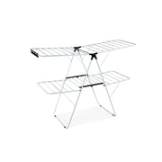 Stendibiancheria pieghevole 154 x 55,5 x 112 cm ampia superficie di asciugatura design pratico acciaio bianco e nero 20_0019665