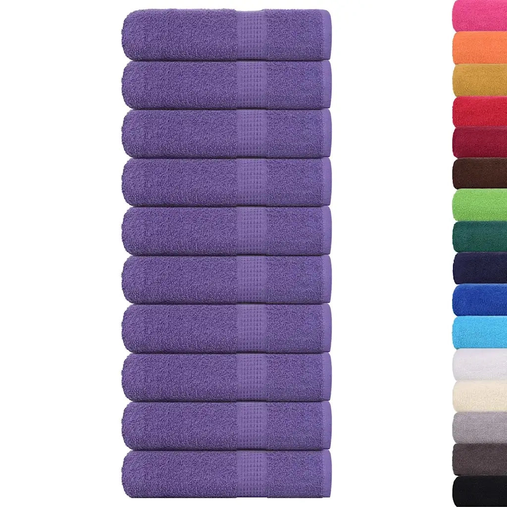 vidaXL Asciugamani 10 pz Viola 50x100 cm 360 g/m² 100% Cotone