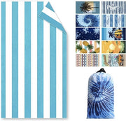Asciugamano per spiaggia grande 180x100 cm – Microfibra – Asciuga velocemente e è sabbia libero – Bicchiere – Leggero asciugamano per la spiaggia con tasca di stivaggio