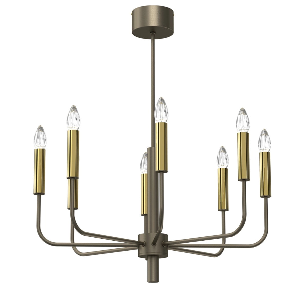 Lampadario a sospensione Akasya oro titanio 8xE14 Luminex