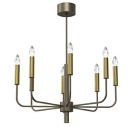 Lampadario a sospensione Akasya oro titanio 8xE14 Luminex