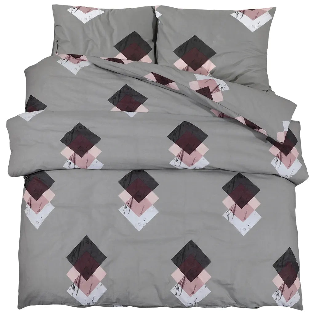 Set Copripiumino Grigio 200x200 cm in Cotonecod mxl 89388