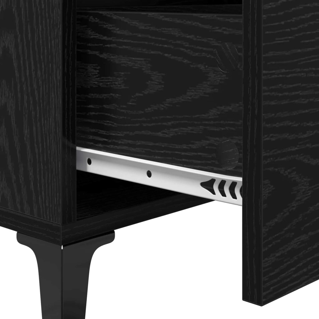 Credenza | Madia | Buffet da pranzo | Armadio da pranzo con cassetto Rovere Nero 69,5 x 34 x 90 cm