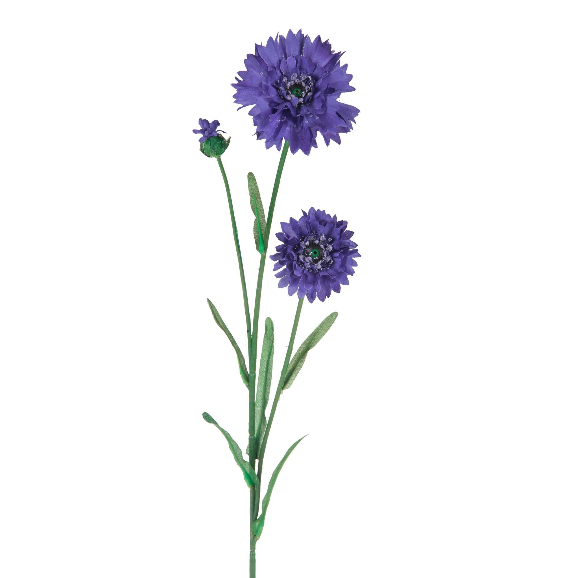 Set 6 Fiordaliso Artificiali con Fiori Altezza 65 cm Blu