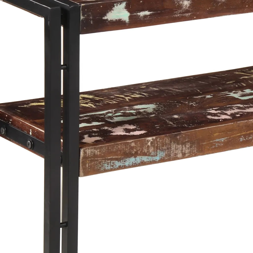 Tavolo Consolle 90x30x75 cm in Legno Massello di Recupero cod mxl 21342