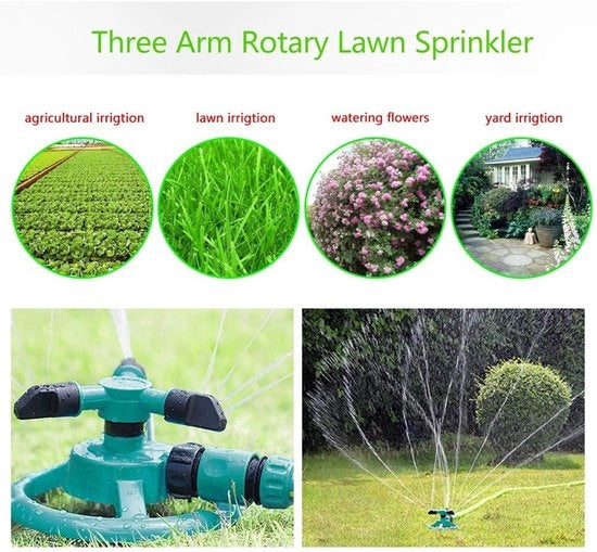 Sistema di Irrigazione 360 Gradi con Testa di Aspirazione e Regolazione di Angolo - Realizzato con ABS di Alta Qualità - Sproeiera di Irrigazione