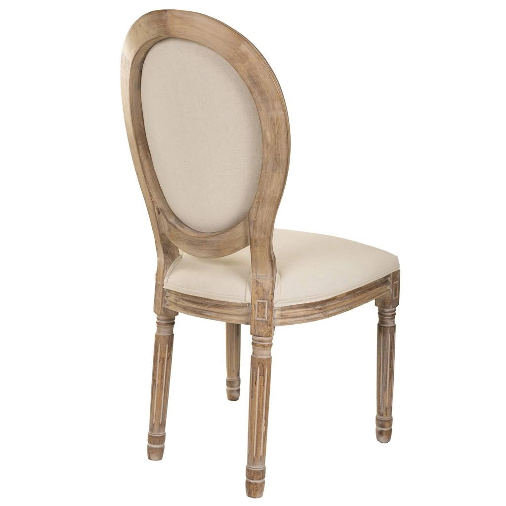 Sedia in legno imbottita beige 48x46x48/96h