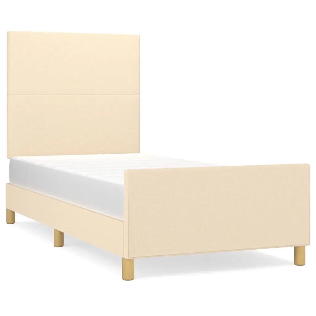 Giroletto senza Materasso Crema 100x200 cm in Tessuto 3124876