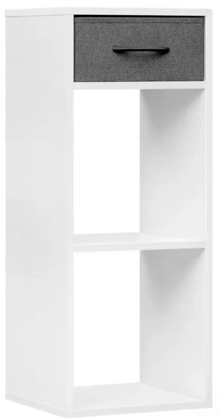 Libreria a 1 ripiano - Libreria aperta con 3 livelli - Pianale per libri in piedi - Comodino per salotto, camera da letto o camera dei bambini - E1 legno - Impermeabile all'acqua - 32x30x87 cm