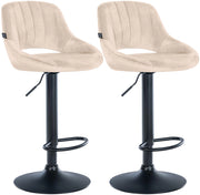 Set di 2 sgabelli da bar Milet velluto B 3
