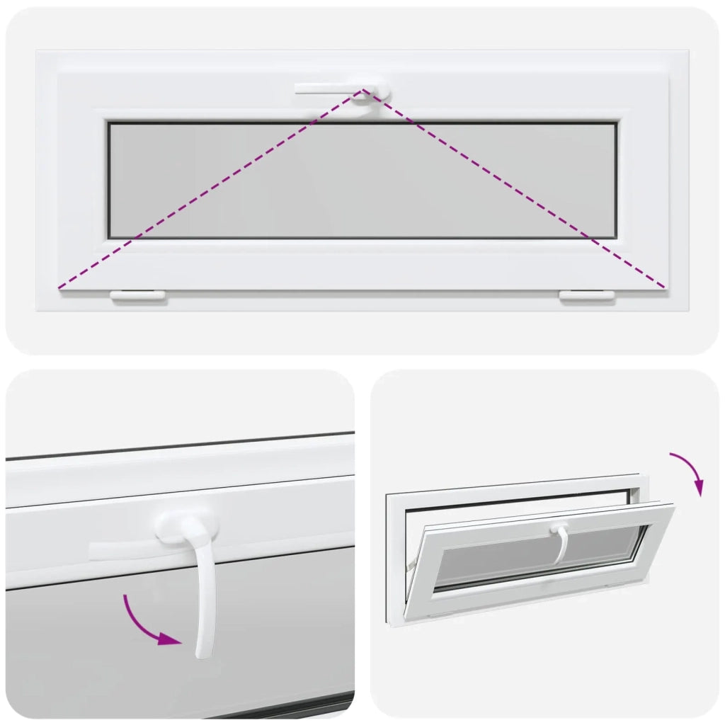 Finestra per Soffitta RISOR 110 x 40 cm PVC e Vetro Antracite CFW7485764