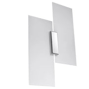 Lampada da parete moderna a LED in metallo e vetro Fabiano Tangerine 2x15W Cromo Bianco