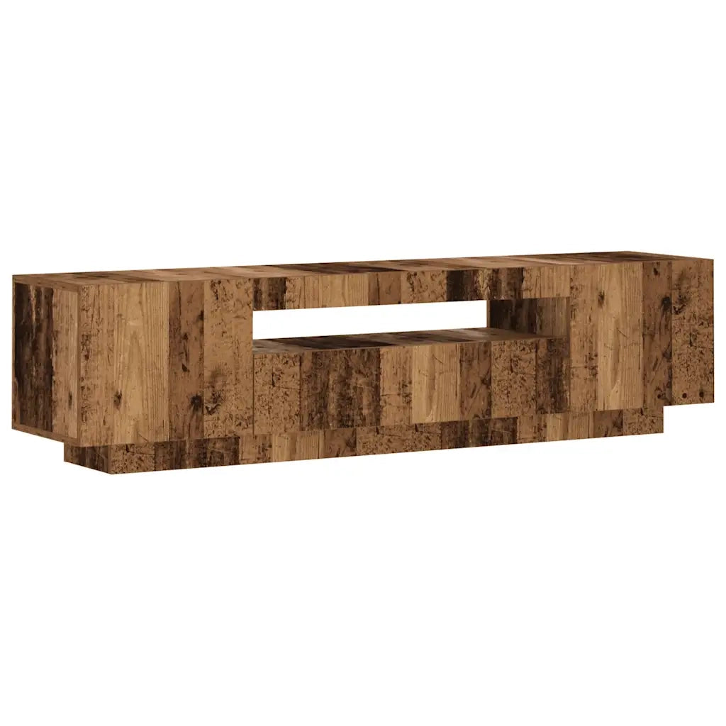 vidaXL Mobile Porta TV con LED Legno Antico 160x35x40 cm Truciolato